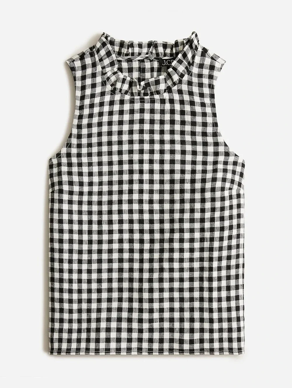 J. Crew Fleur top in gingham linen, Size 2X